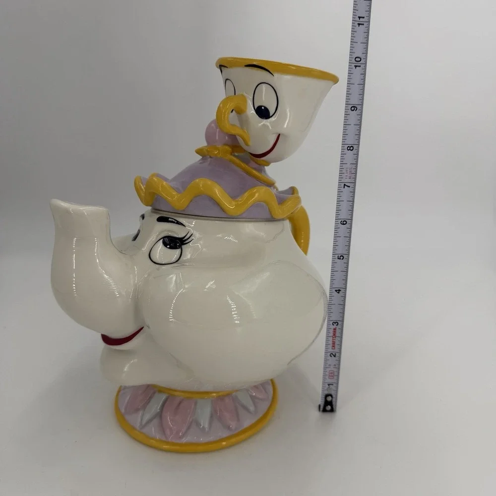 Disney Beauty and the Beast Mrs. Potts & Chip Cookie Jar Never Used Rare!